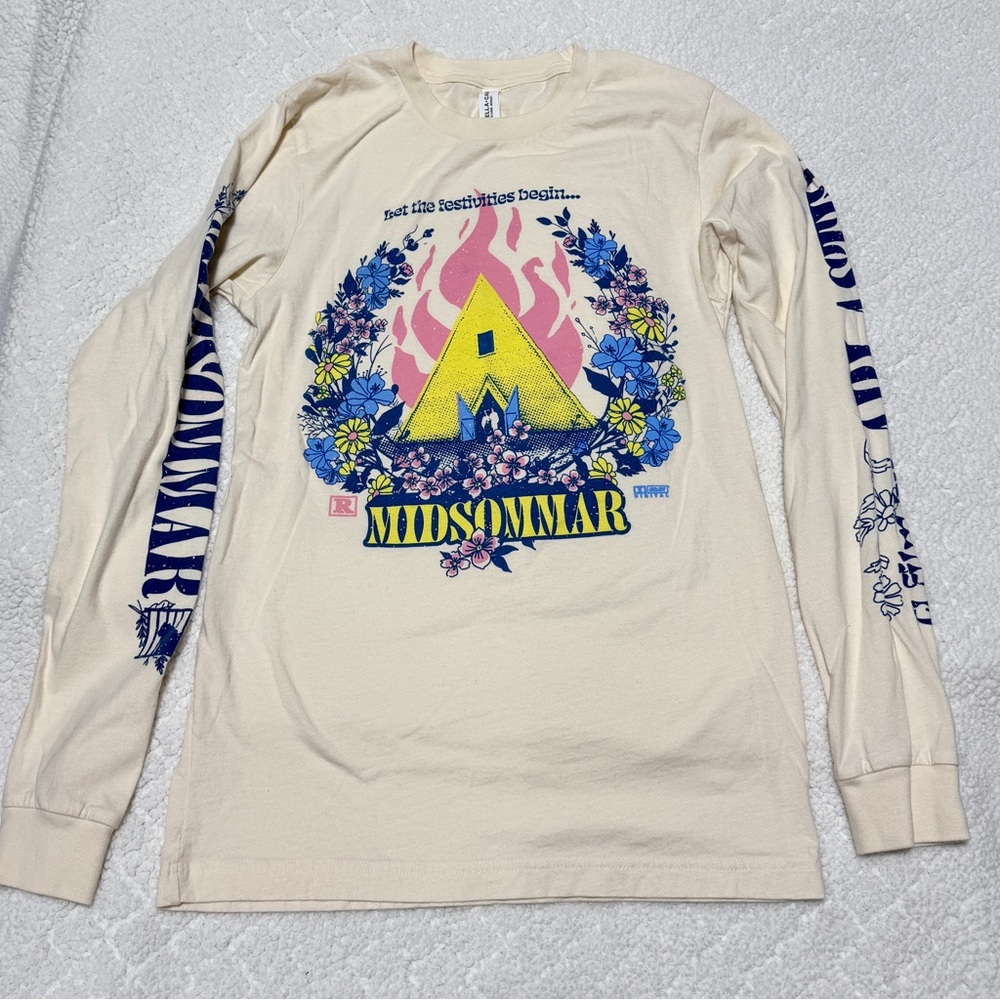 Bella Canvas Midsommar Cream Graphic Long Sleeve Tee